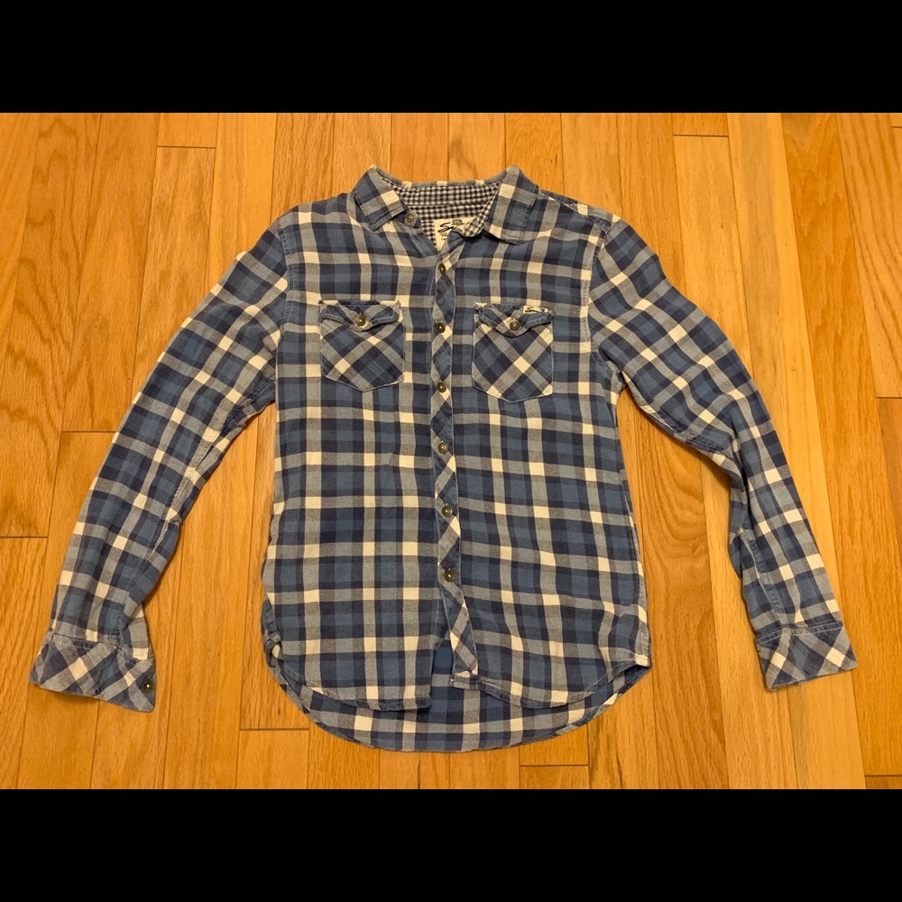 Small Seven7 Blue Plaid Flannel